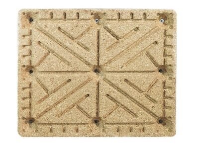 Presswood pallet made from waste wood
