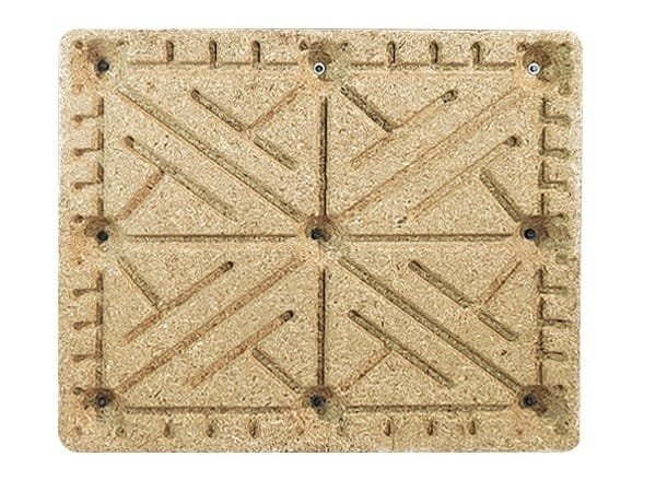 Presswood pallet made from waste wood