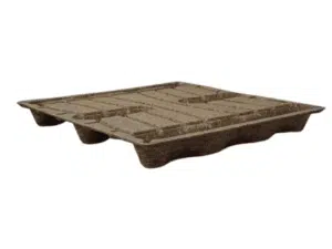 Rackable presswood pallet made from waste wood
