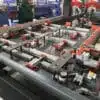 Horizontal pallet nailing machine for solar panel pallet with 6 nail guns machine mold and clamp