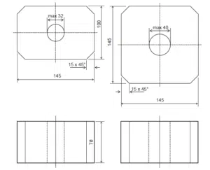euro pallet chips block measurements