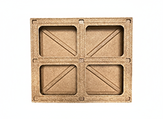 Flat Surface double deck pallets-backside made from wastewood