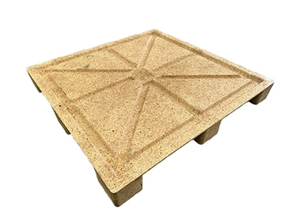Flast surface presswood pallet made from waste wood