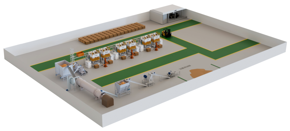 Presswood Pallet Production Line Layout